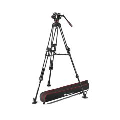 Manfrotto 504X Fluid Video Head with 645 Fast Twin Aluminium Tripod