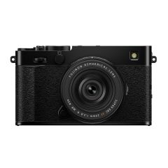 Fujifilm X-E5 Black & XF 23mm F2.8 R WR Lens - front straight 