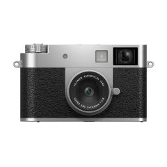 Fujifilm X half Premium Compact Camera - Silver - front straight 