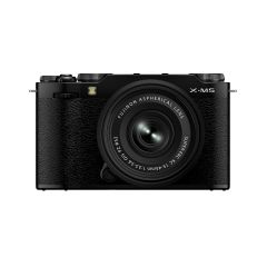 Fujifilm X-M5 & XC 15-45mm F3.5-5.6 OIS PZ Lens - Black - front straight 