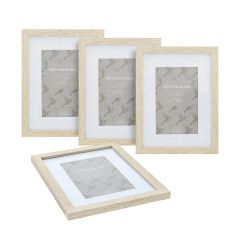 Kenro Gift Box Set of 4 Antique White 8x10" Mat 7x5” Frames 