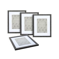 Kenro Gift Box Set of 4 Charcoal 8x10" Mat 7x5” Frames 