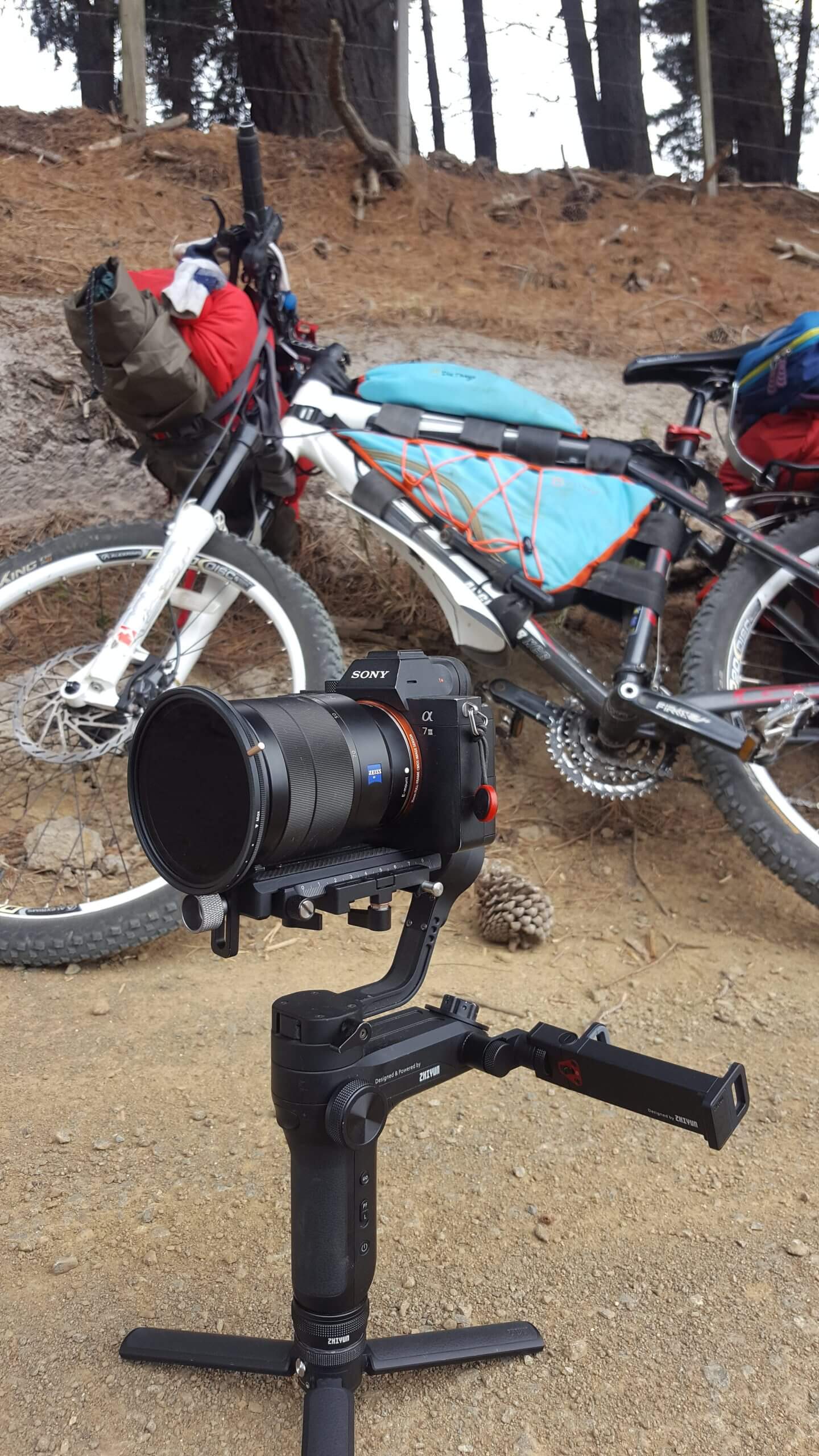 Camera set-up for filming The Great Australian Triathlon