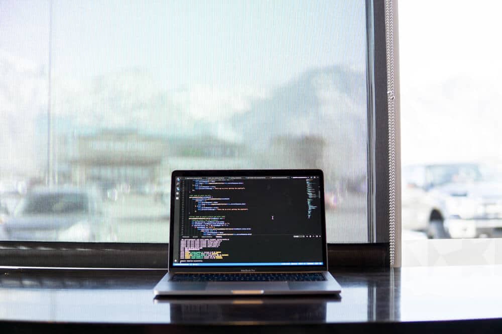 software displayed on laptop screen