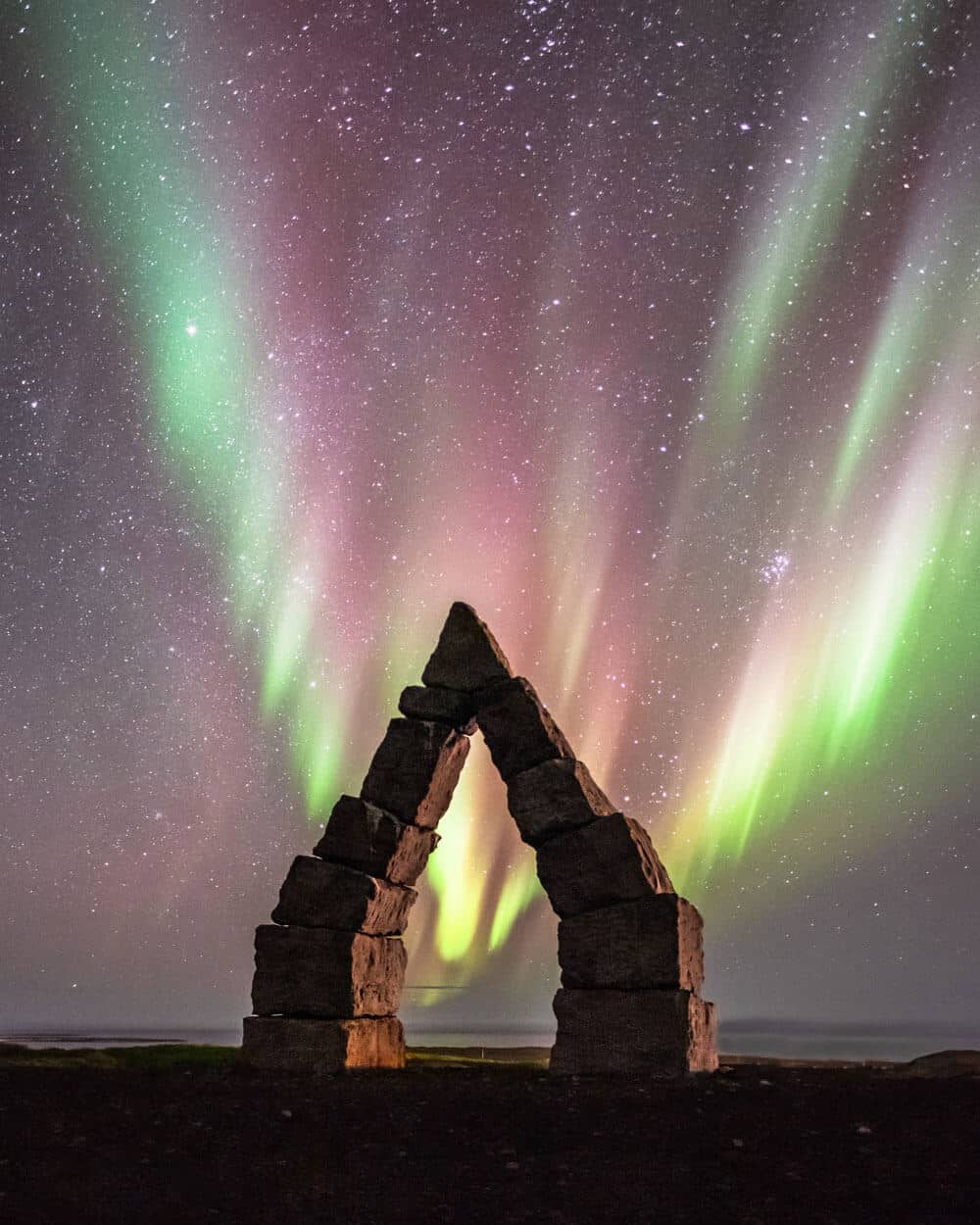 Aurora at Heimskautsgerðið