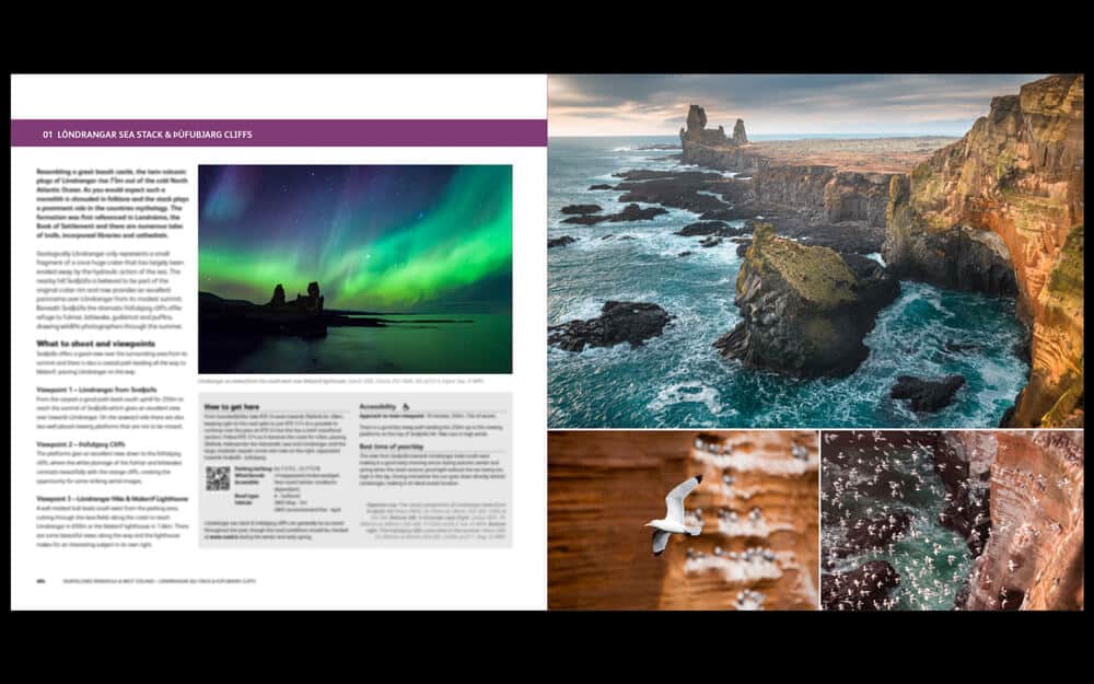 A few early example pages from the forthcoming Iceland guide