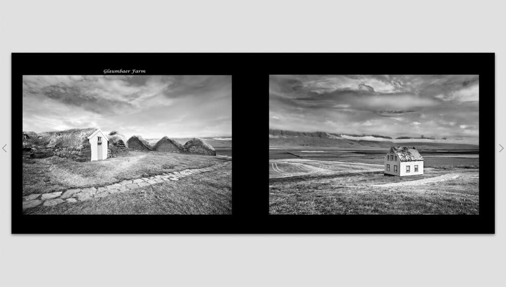 360 degree camera images of a house in grey.