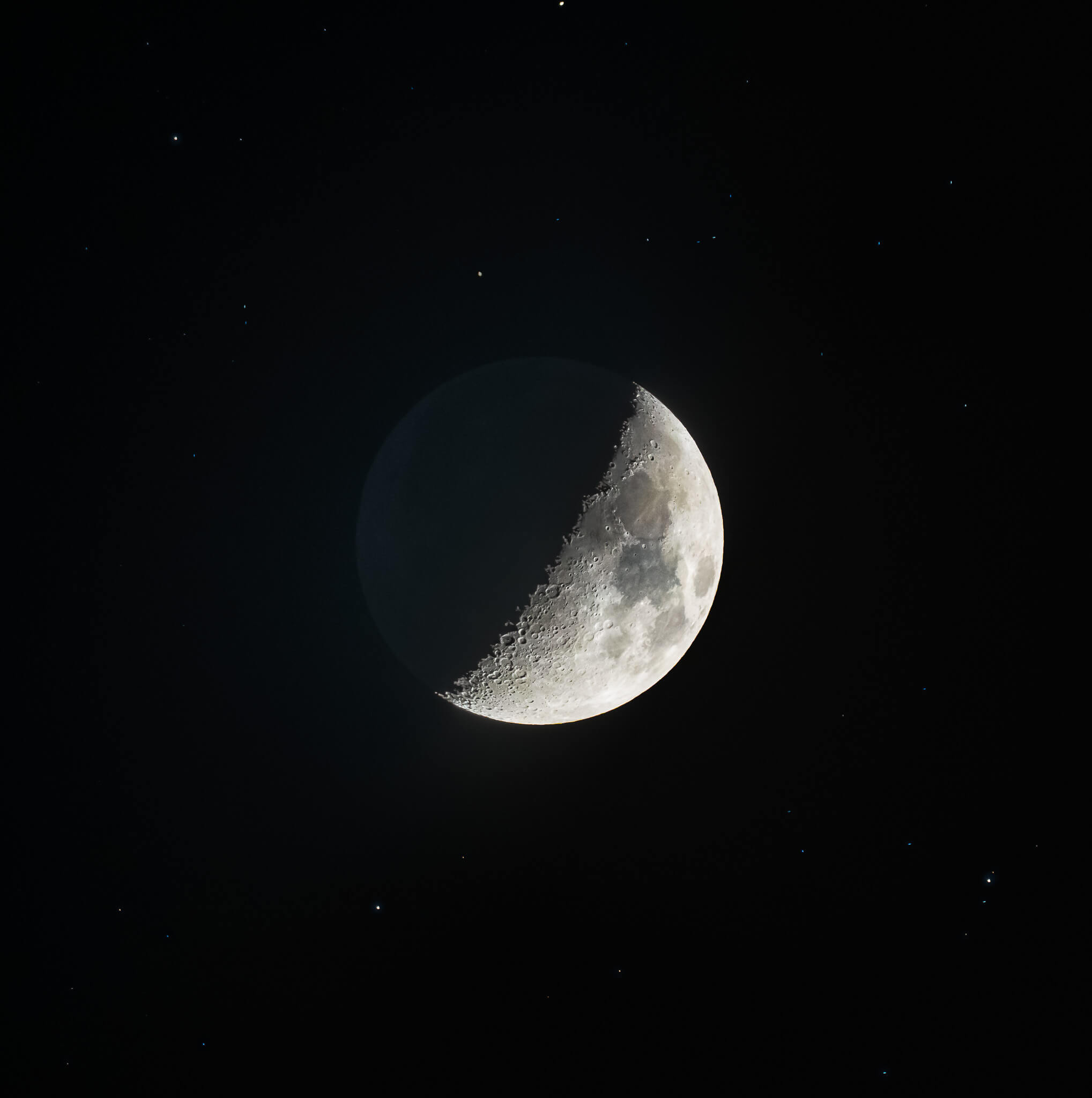close up shot of a half moon